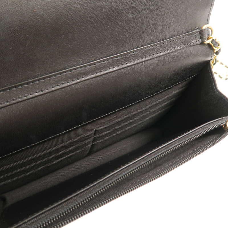 CHANEL 羊皮皮革WOC Wallet On Chain鏈帶肩背袋-4