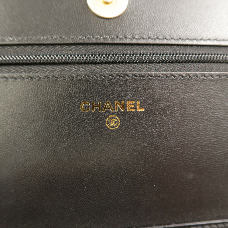 CHANEL 羊皮皮革WOC Wallet On Chain鏈帶肩背袋-5