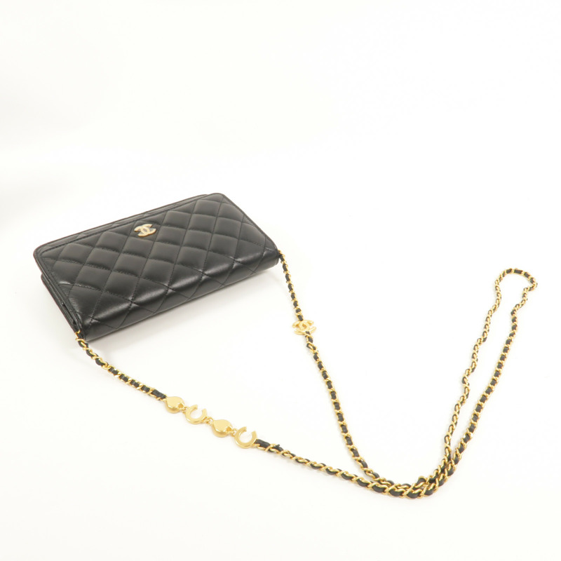 CHANEL 羊皮皮革WOC Wallet On Chain鏈帶肩背袋-7