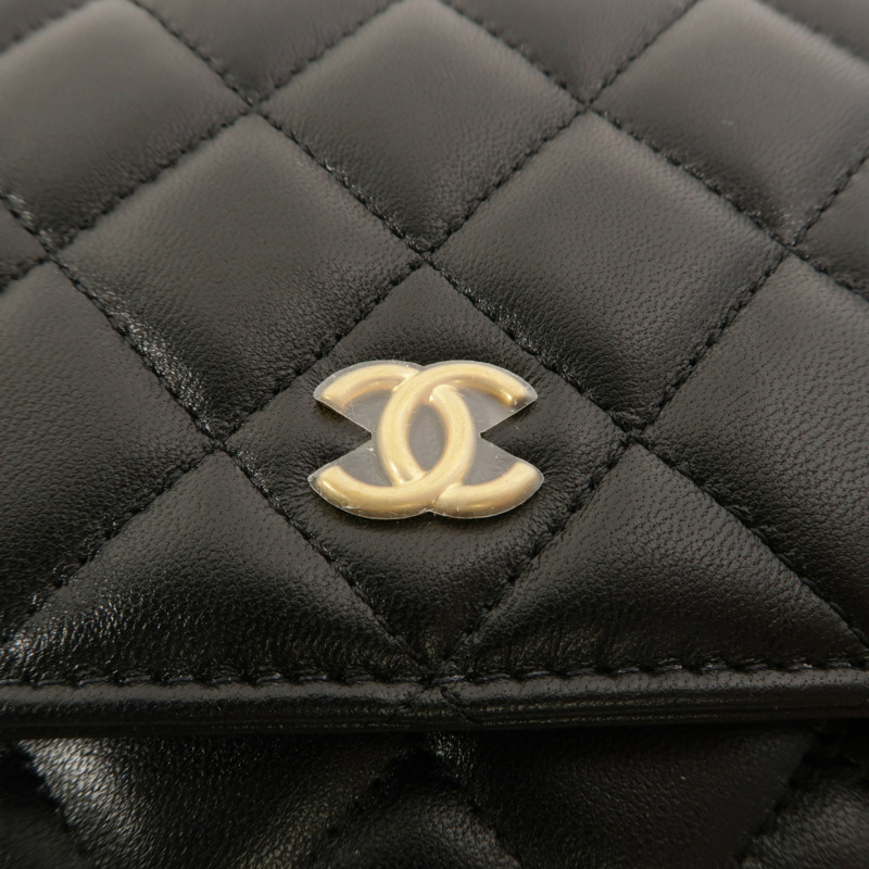 CHANEL 羊皮皮革WOC Wallet On Chain鏈帶肩背袋-8