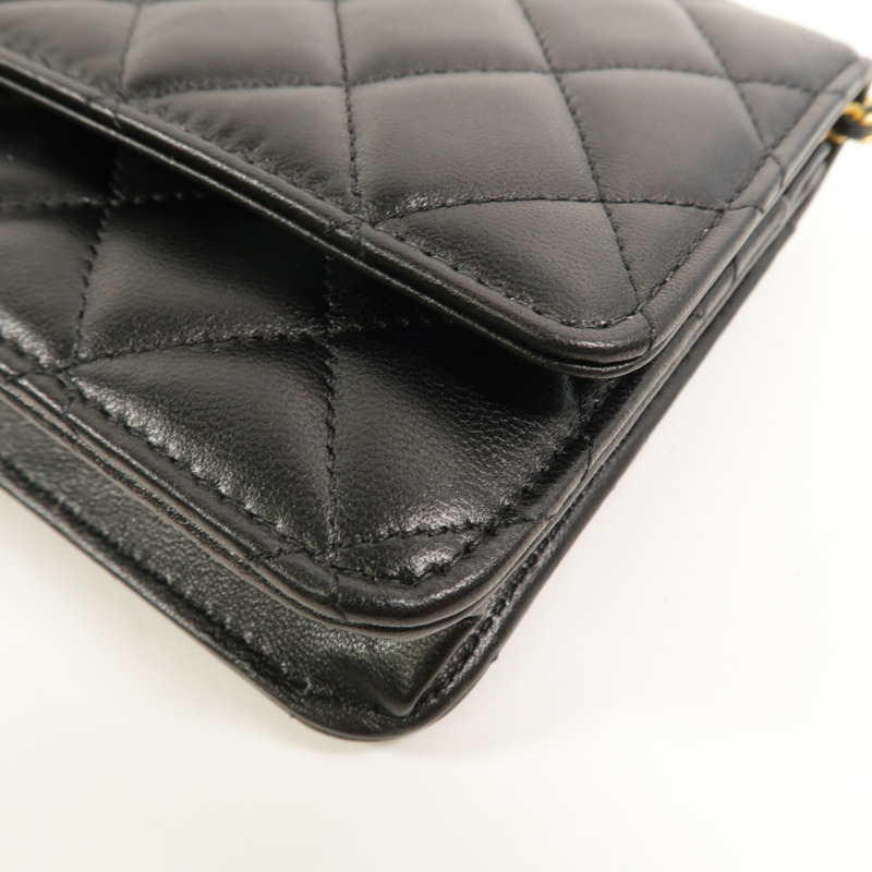 CHANEL 羊皮皮革WOC Wallet On Chain鏈帶肩背袋-10