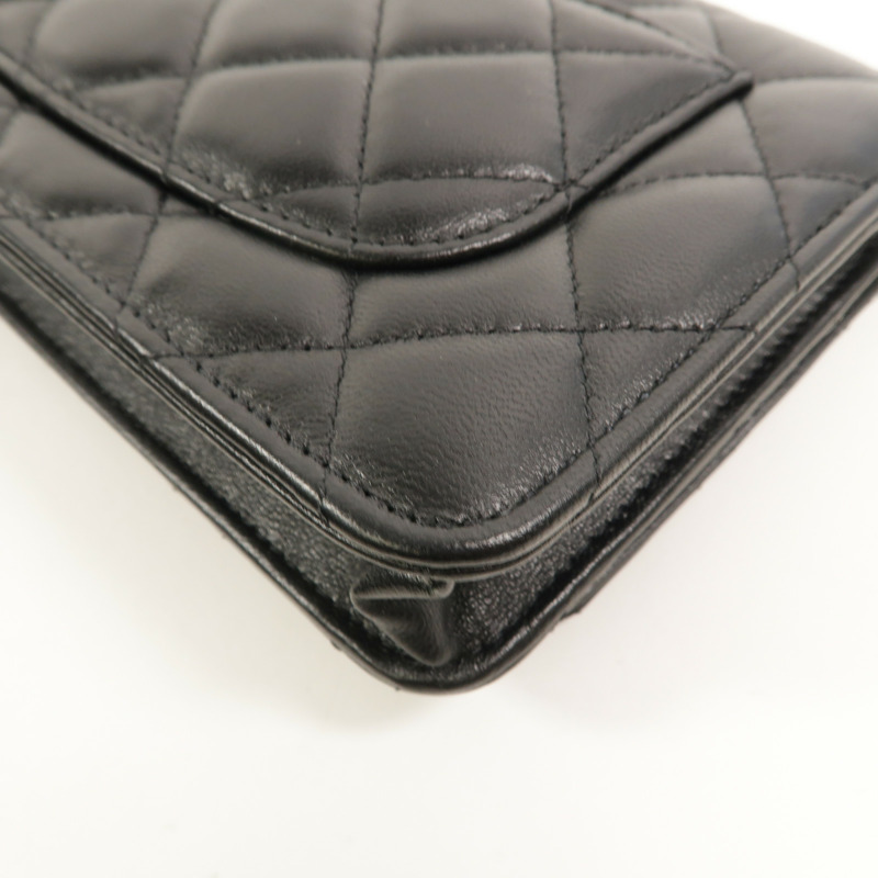 CHANEL 羊皮皮革WOC Wallet On Chain鏈帶肩背袋-12