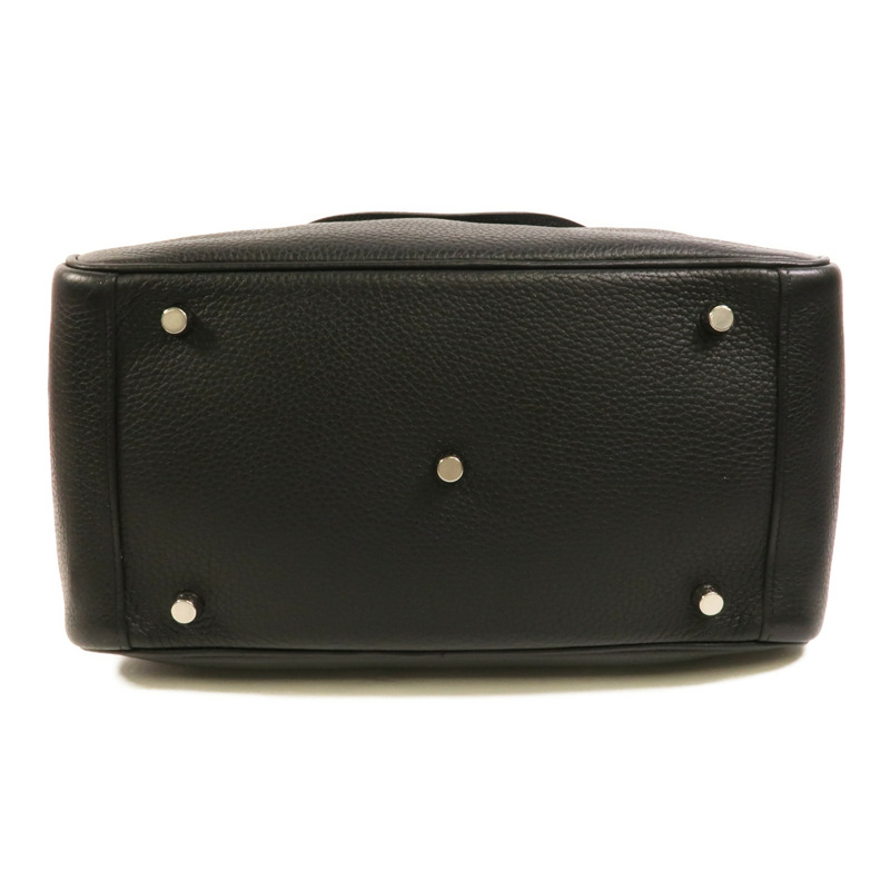 HERMES Clemence皮革Lindy 30手挽肩背兩用袋Noir-3