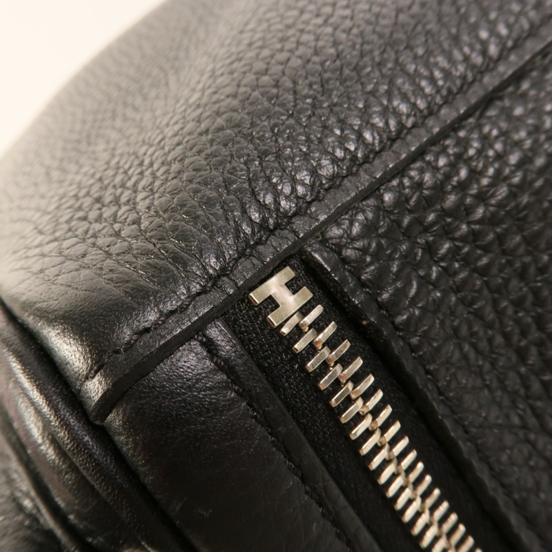 HERMES Clemence皮革Lindy 30手挽肩背兩用袋Noir-7