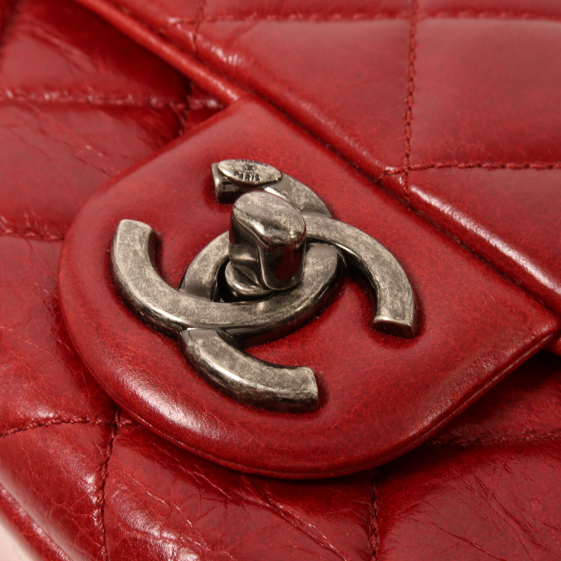 CHANEL 牛皮皮革Chain Shoulder鏈帶肩背袋-9