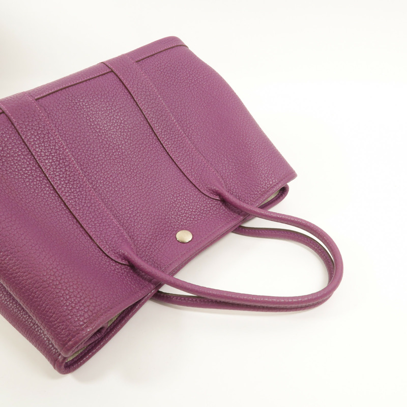 HERMES Clemence皮革Garden Party TPM手挽袋Anemone-7