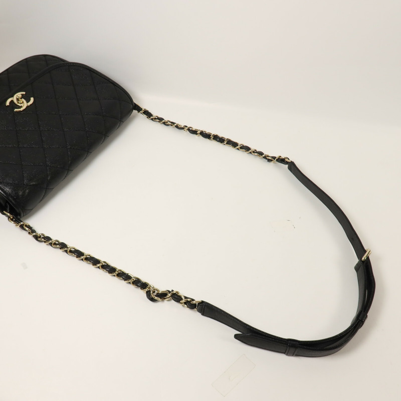 CHANEL 牛皮皮革Chain Shoulder鏈帶肩背袋-7