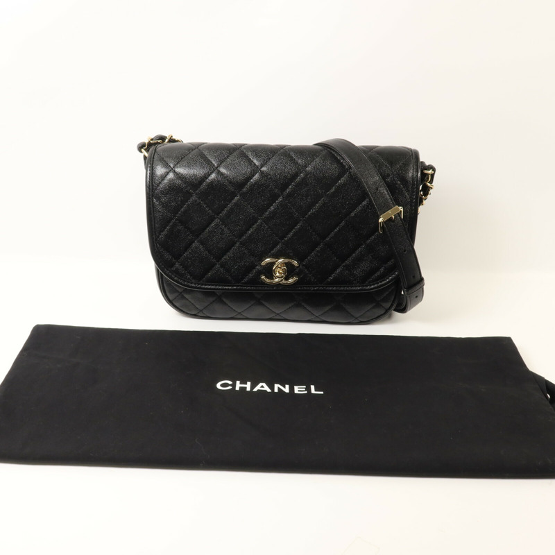 CHANEL 牛皮皮革Chain Shoulder鏈帶肩背袋-8