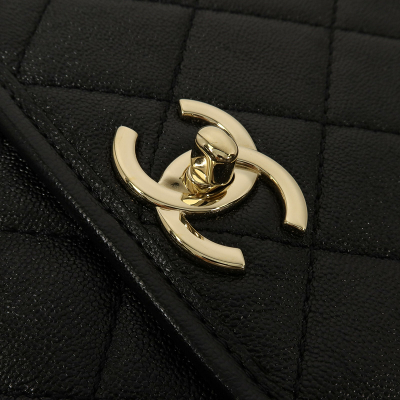 CHANEL 牛皮皮革Chain Shoulder鏈帶肩背袋-9
