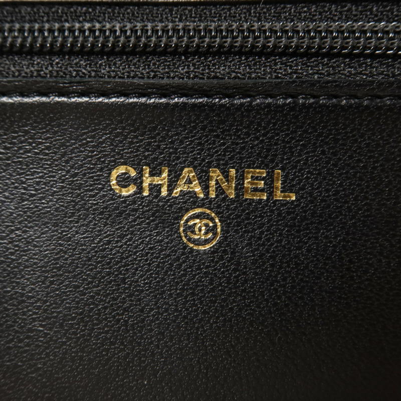 CHANEL 羊皮皮革Wallet On Chain鏈帶肩背袋-5