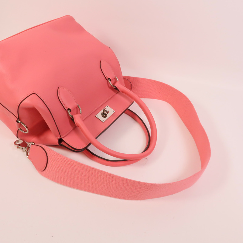 HERMES Swift皮革Tool Box 20手挽肩背兩用袋Rose Azalee-5