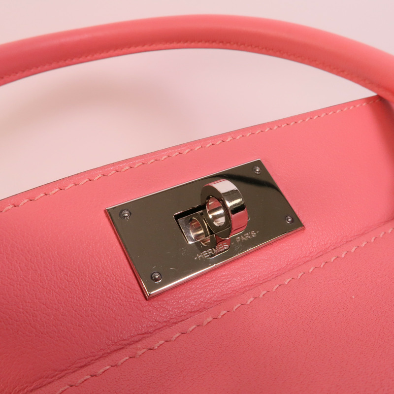 HERMES Swift皮革Tool Box 20手挽肩背兩用袋Rose Azalee-9