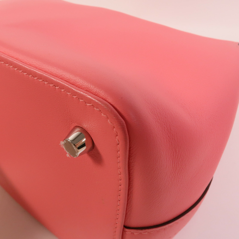 HERMES Swift皮革Tool Box 20手挽肩背兩用袋Rose Azalee-16