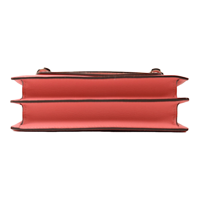 HERMES Evercolor皮革Roulis Mini肩背袋Rose Azalee/Rough H-3