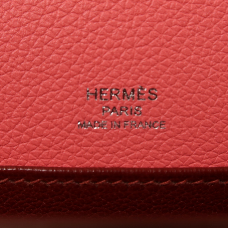 HERMES Evercolor皮革Roulis Mini肩背袋Rose Azalee/Rough H-5