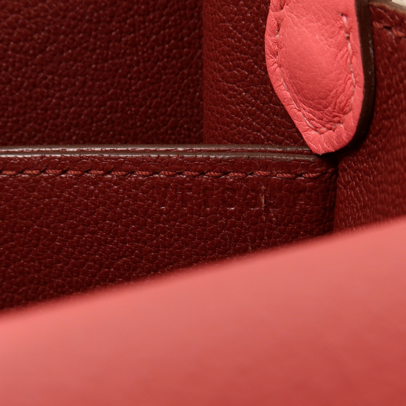 HERMES Evercolor皮革Roulis Mini肩背袋Rose Azalee/Rough H-6