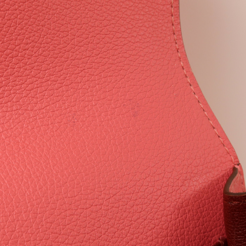 HERMES Evercolor皮革Roulis Mini肩背袋Rose Azalee/Rough H-14
