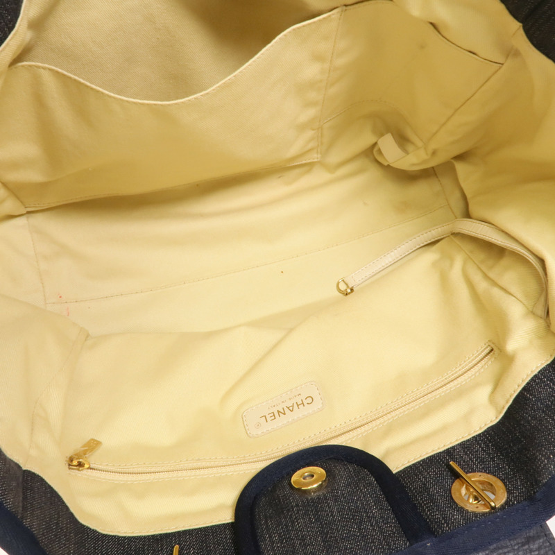 CHANEL Denim Deauville Tote Bag手挽肩背兩用袋-5