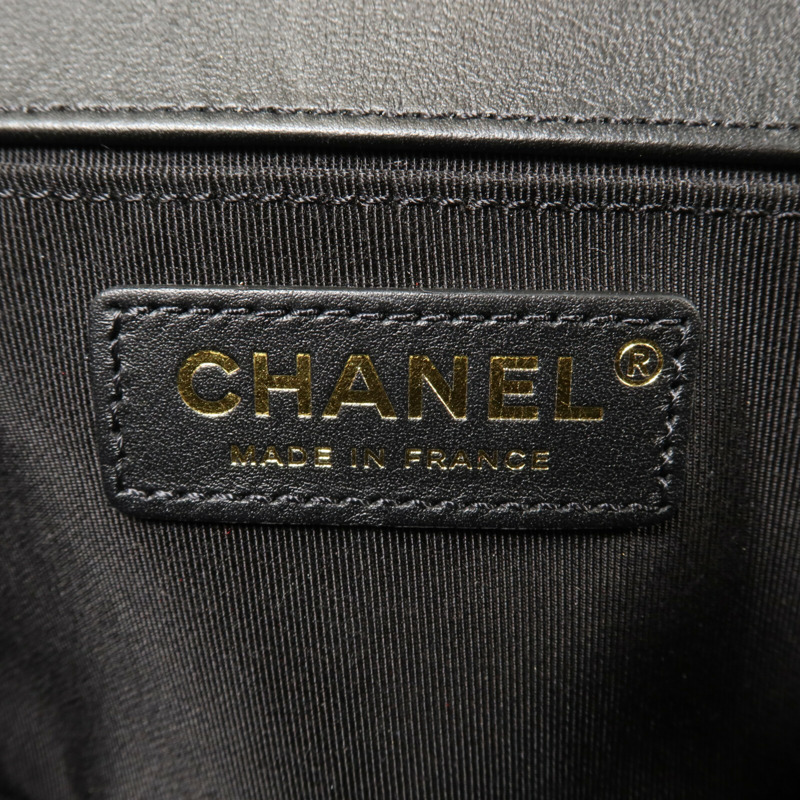 CHANEL 羊皮皮革Boy 25鏈帶肩背袋-5