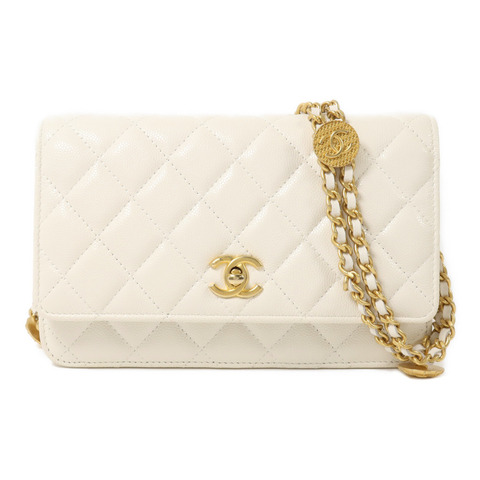 CHANEL 牛皮皮革Wallet On Chain鏈帶肩背袋