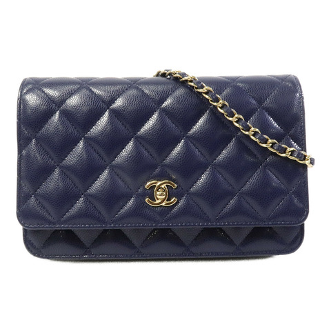 CHANEL 牛皮皮革WOC Wallet On Chain鏈帶肩背袋