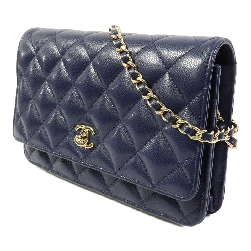 CHANEL 牛皮皮革WOC Wallet On Chain鏈帶肩背袋-1