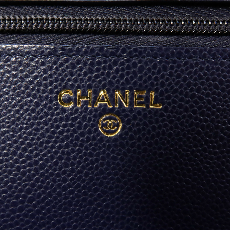 CHANEL 牛皮皮革WOC Wallet On Chain鏈帶肩背袋-5