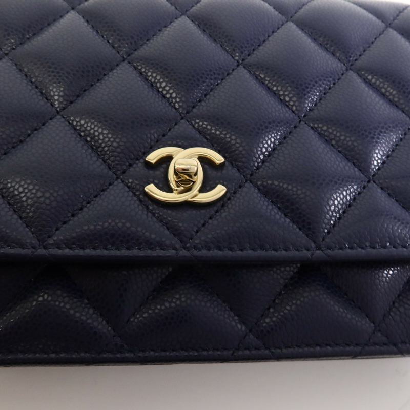 CHANEL 牛皮皮革WOC Wallet On Chain鏈帶肩背袋-7