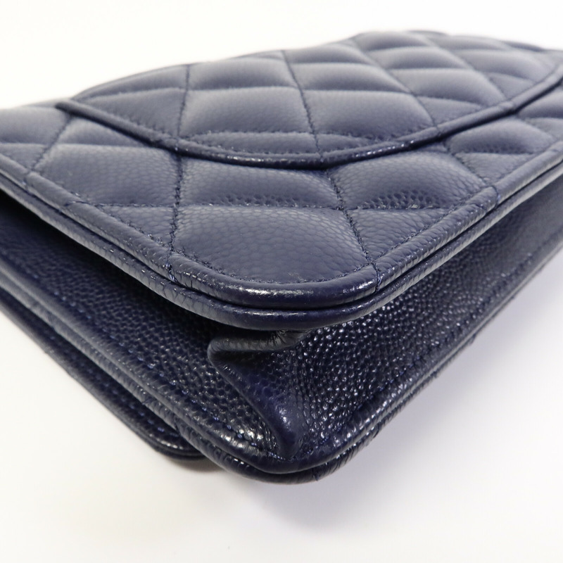 CHANEL 牛皮皮革WOC Wallet On Chain鏈帶肩背袋-12