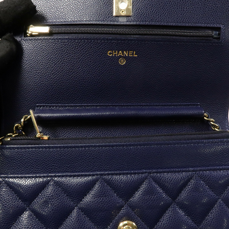 CHANEL 牛皮皮革WOC Wallet On Chain鏈帶肩背袋-14