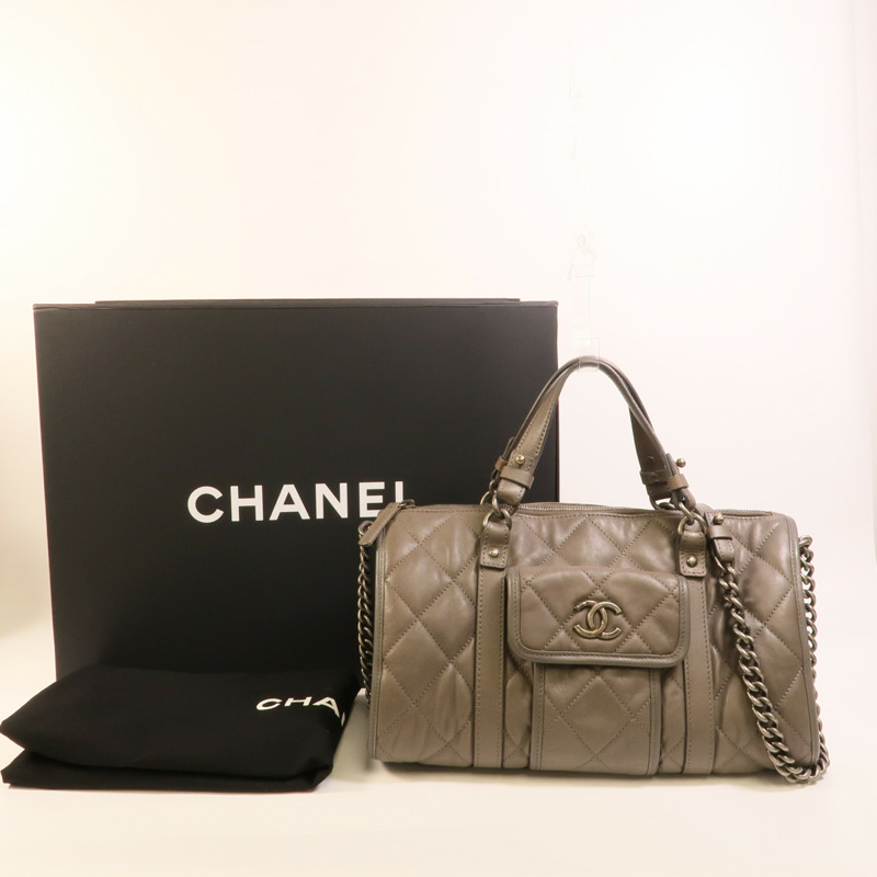 CHANEL 牛皮皮革2 Way Shoulder手挽肩背兩用袋-8