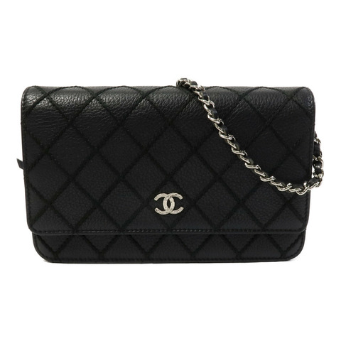 CHANEL 牛皮皮革WOC Wallet On Chain鏈帶肩背袋