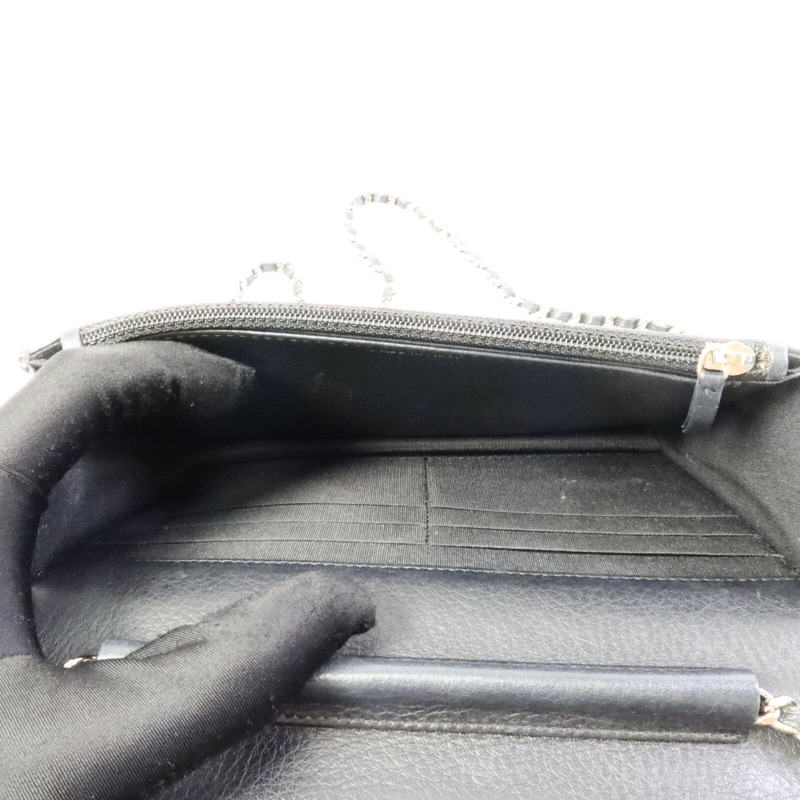 CHANEL 牛皮皮革WOC Wallet On Chain鏈帶肩背袋-4