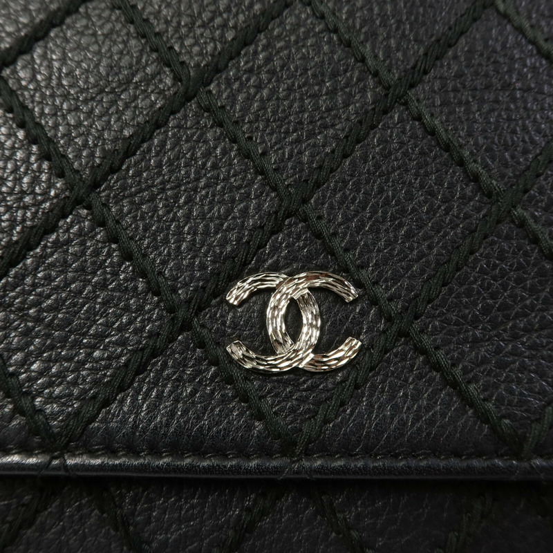 CHANEL 牛皮皮革WOC Wallet On Chain鏈帶肩背袋-8