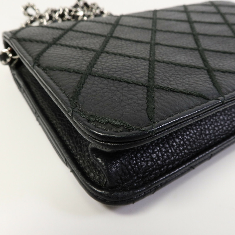 CHANEL 牛皮皮革WOC Wallet On Chain鏈帶肩背袋-13