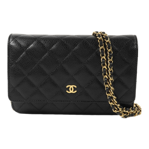 CHANEL 牛皮皮革WOC Wallet On Chain鏈帶肩背袋