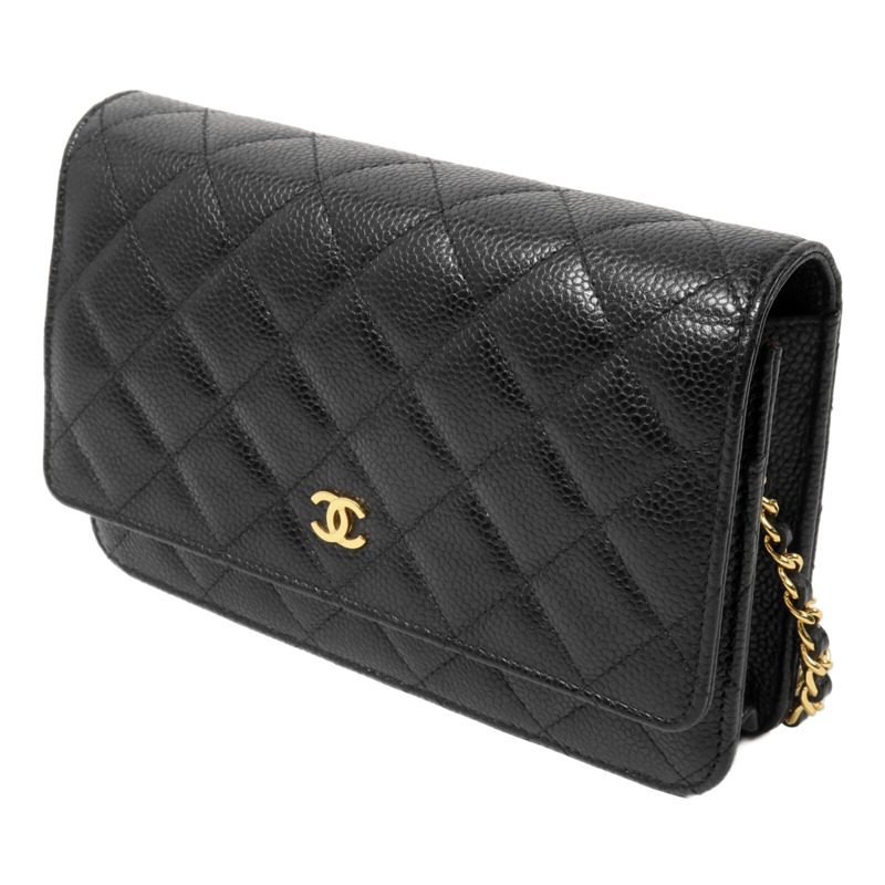 CHANEL 牛皮皮革WOC Wallet On Chain鏈帶肩背袋-2
