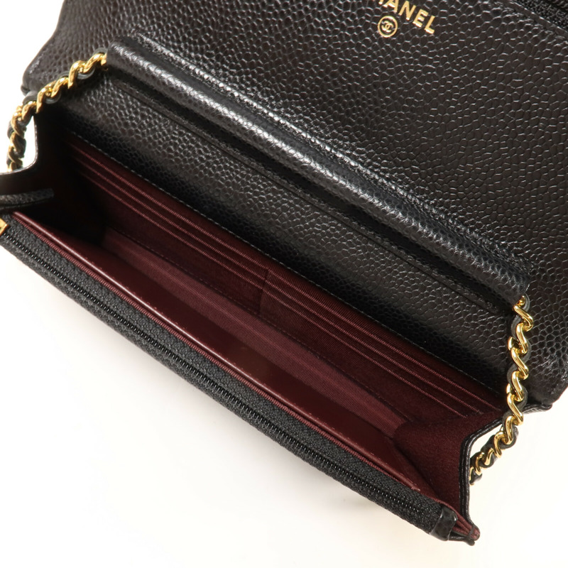 CHANEL 牛皮皮革WOC Wallet On Chain鏈帶肩背袋-4