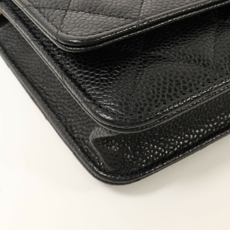 CHANEL 牛皮皮革WOC Wallet On Chain鏈帶肩背袋-12