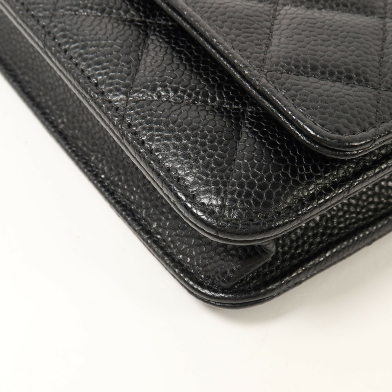 CHANEL 牛皮皮革WOC Wallet On Chain鏈帶肩背袋-13