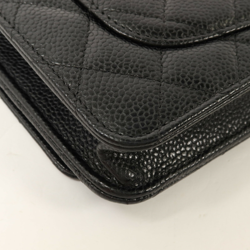 CHANEL 牛皮皮革WOC Wallet On Chain鏈帶肩背袋-14