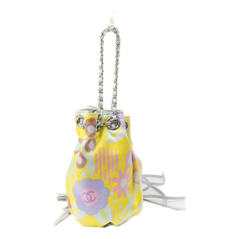 CHANEL 帆布Floral Saint Bucket Bag手挽袋-2