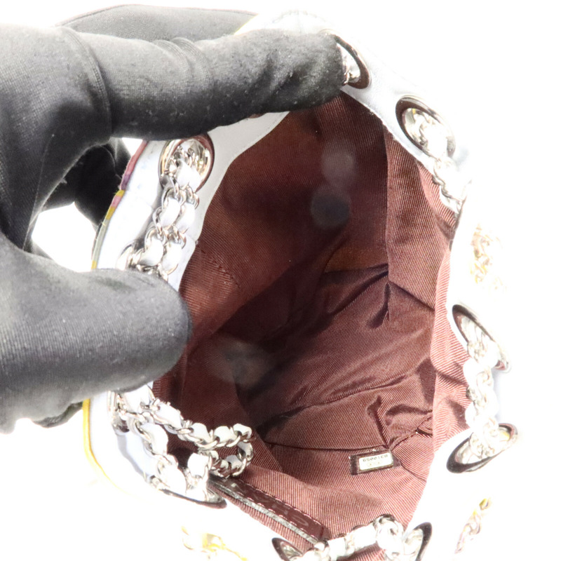 CHANEL 帆布Floral Saint Bucket Bag手挽袋-4