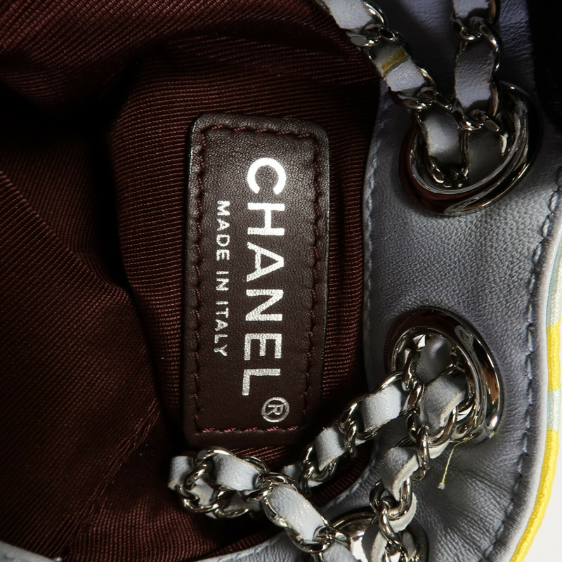 CHANEL 帆布Floral Saint Bucket Bag手挽袋-5