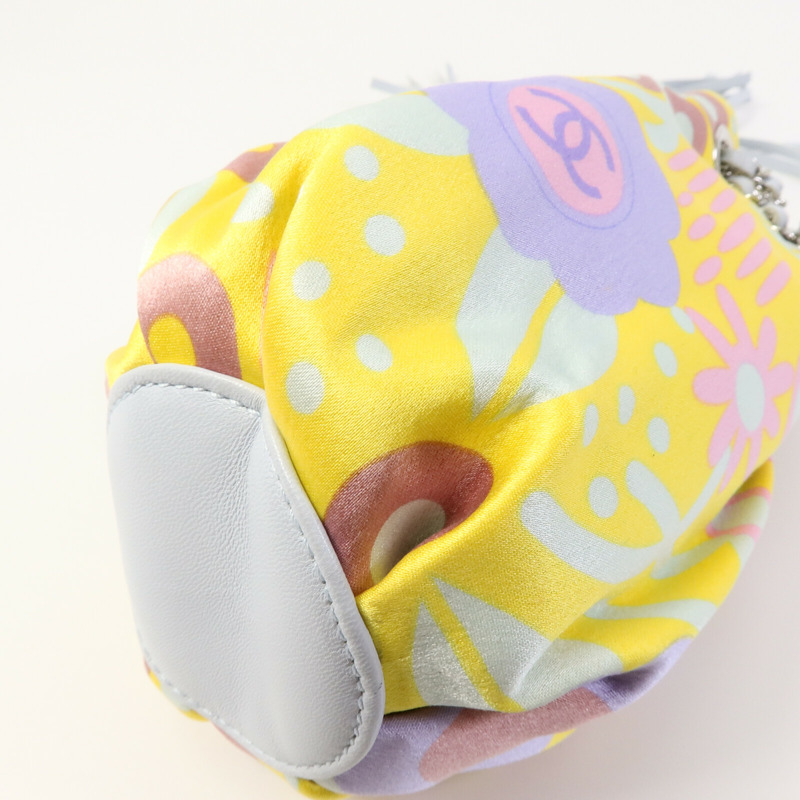 CHANEL 帆布Floral Saint Bucket Bag手挽袋-13