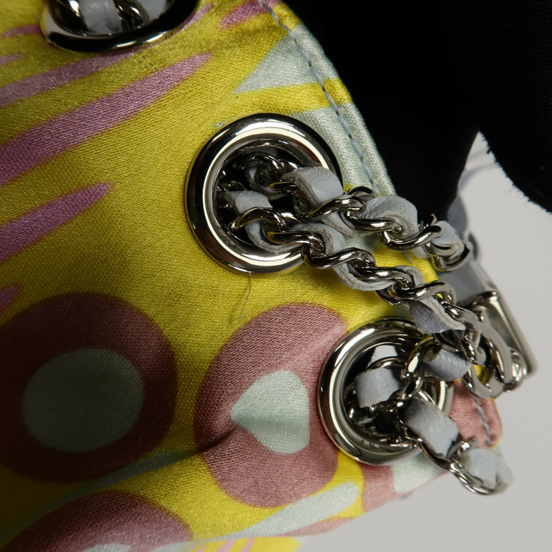 CHANEL 帆布Floral Saint Bucket Bag手挽袋-14