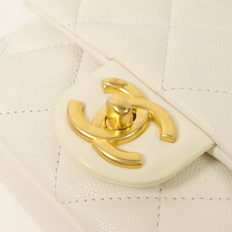 CHANEL 牛皮皮革Mini Coins Flap鏈帶肩背袋-9