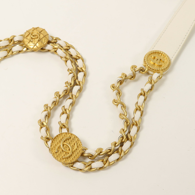 CHANEL 牛皮皮革Mini Coins Flap鏈帶肩背袋-10
