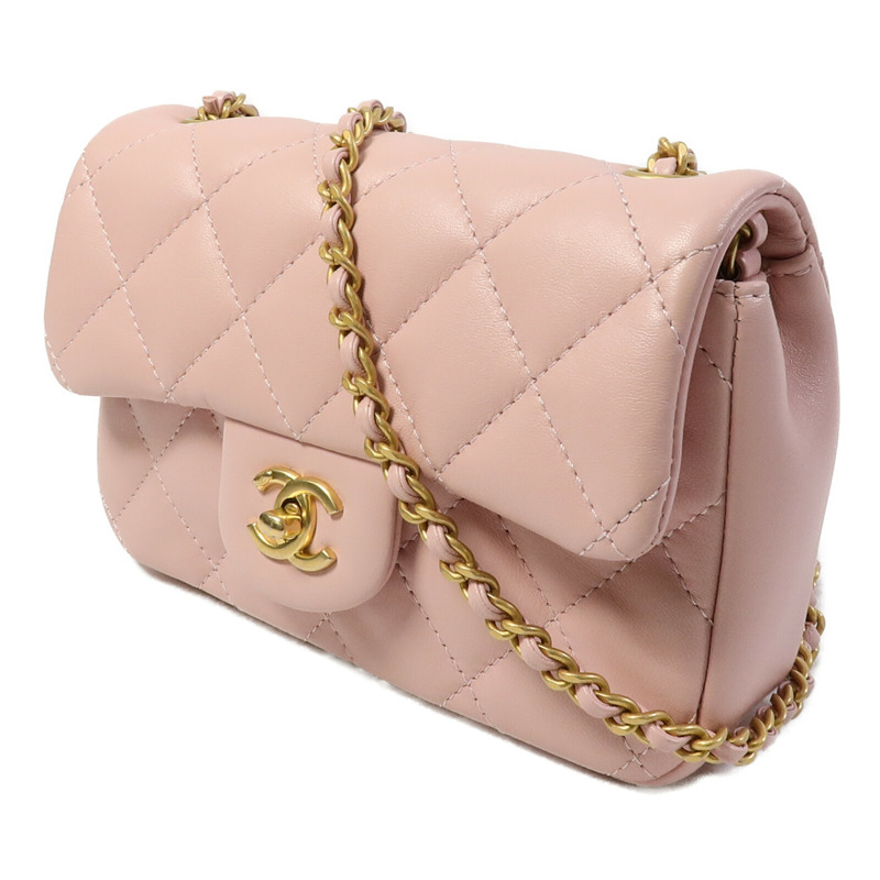 CHANEL 羊皮皮革Heart Chain Flap Bag鏈帶肩背袋-1
