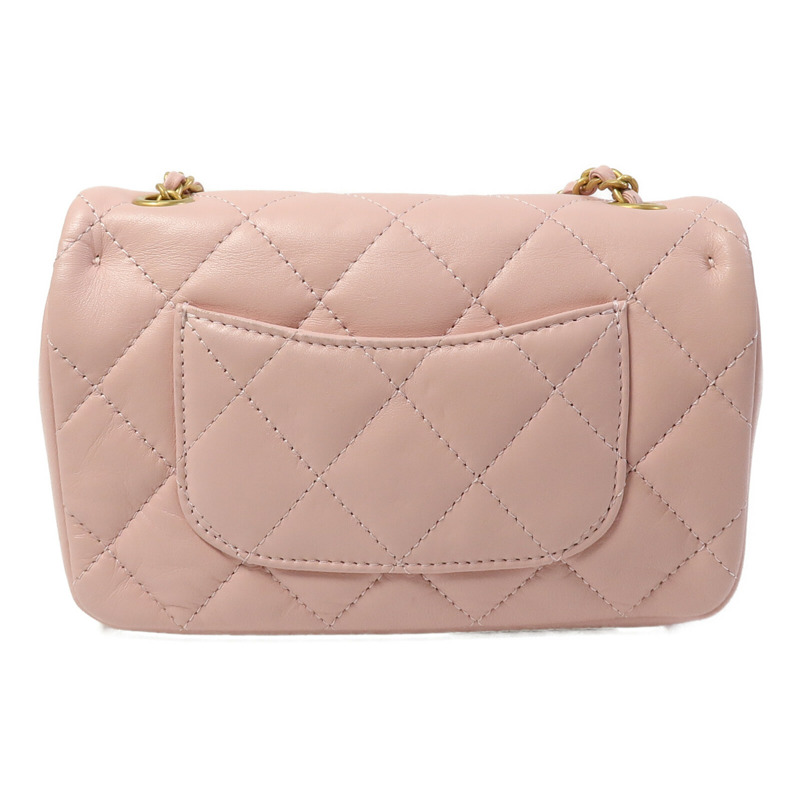 CHANEL 羊皮皮革Heart Chain Flap Bag鏈帶肩背袋-2